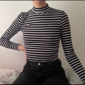 Topshop striped crop top